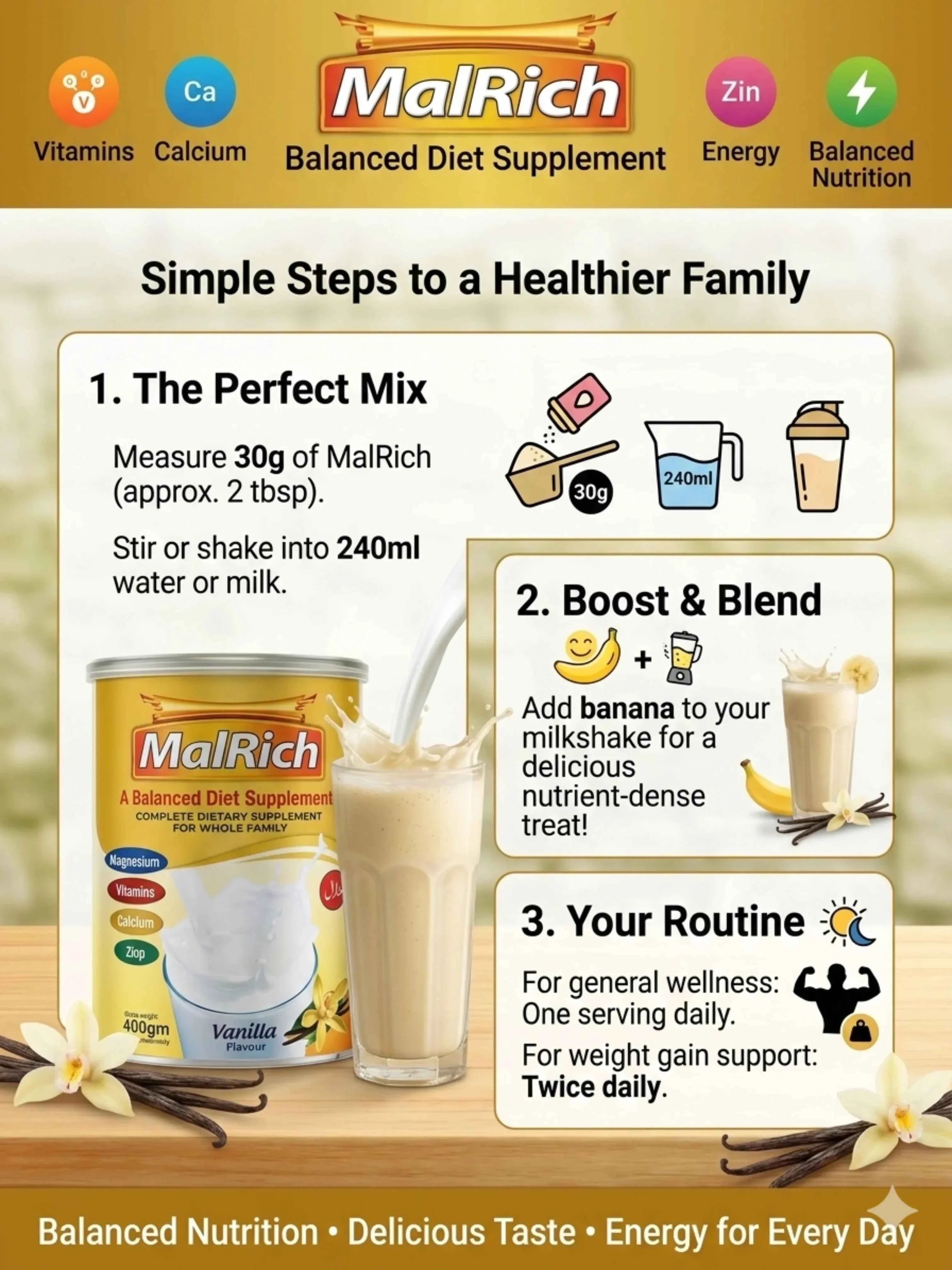 MalRich Balanced Diet Supplement – Pakistan’s No. 1 Weight Gain Formula