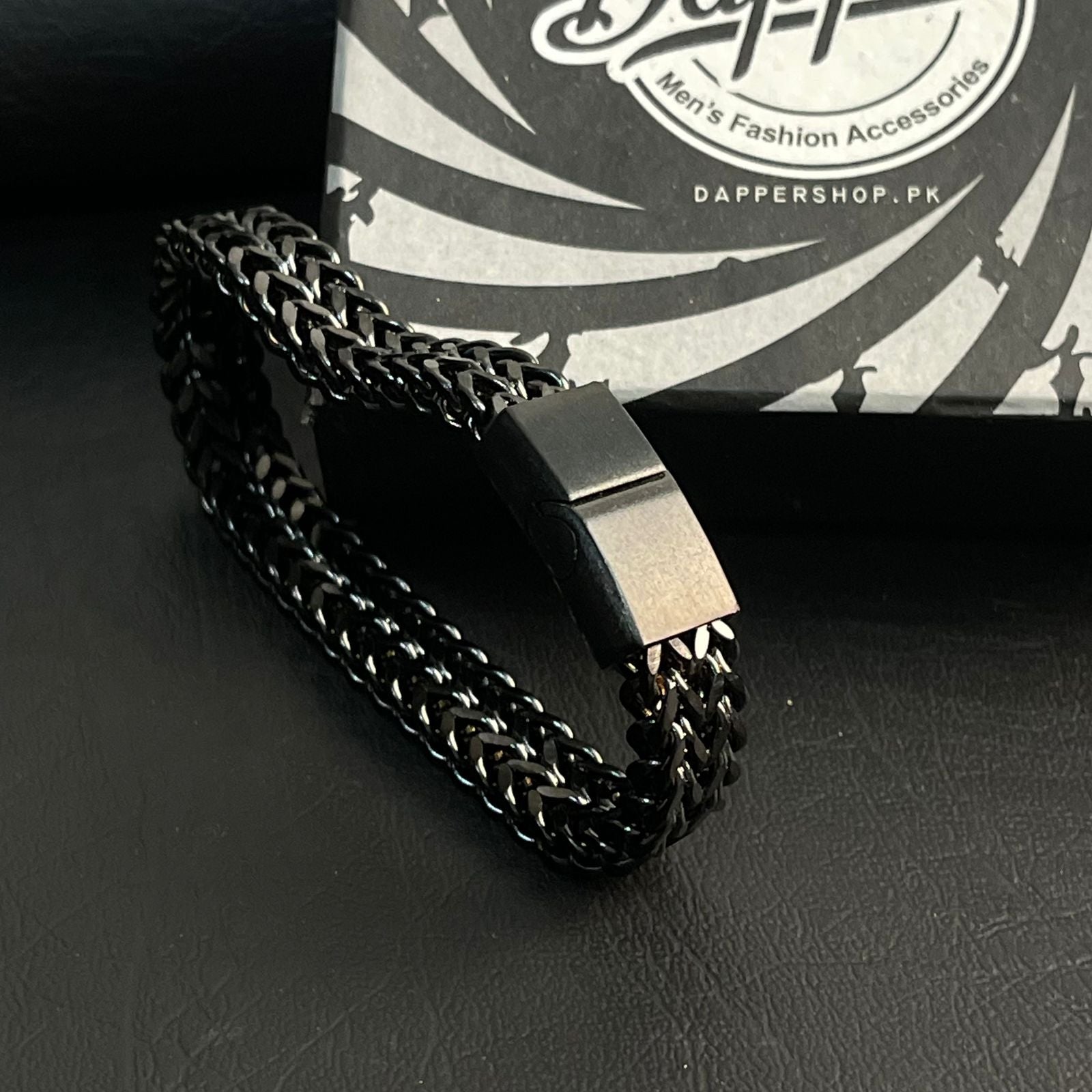 Premium Black Foxtail Chain Bracelet for Men