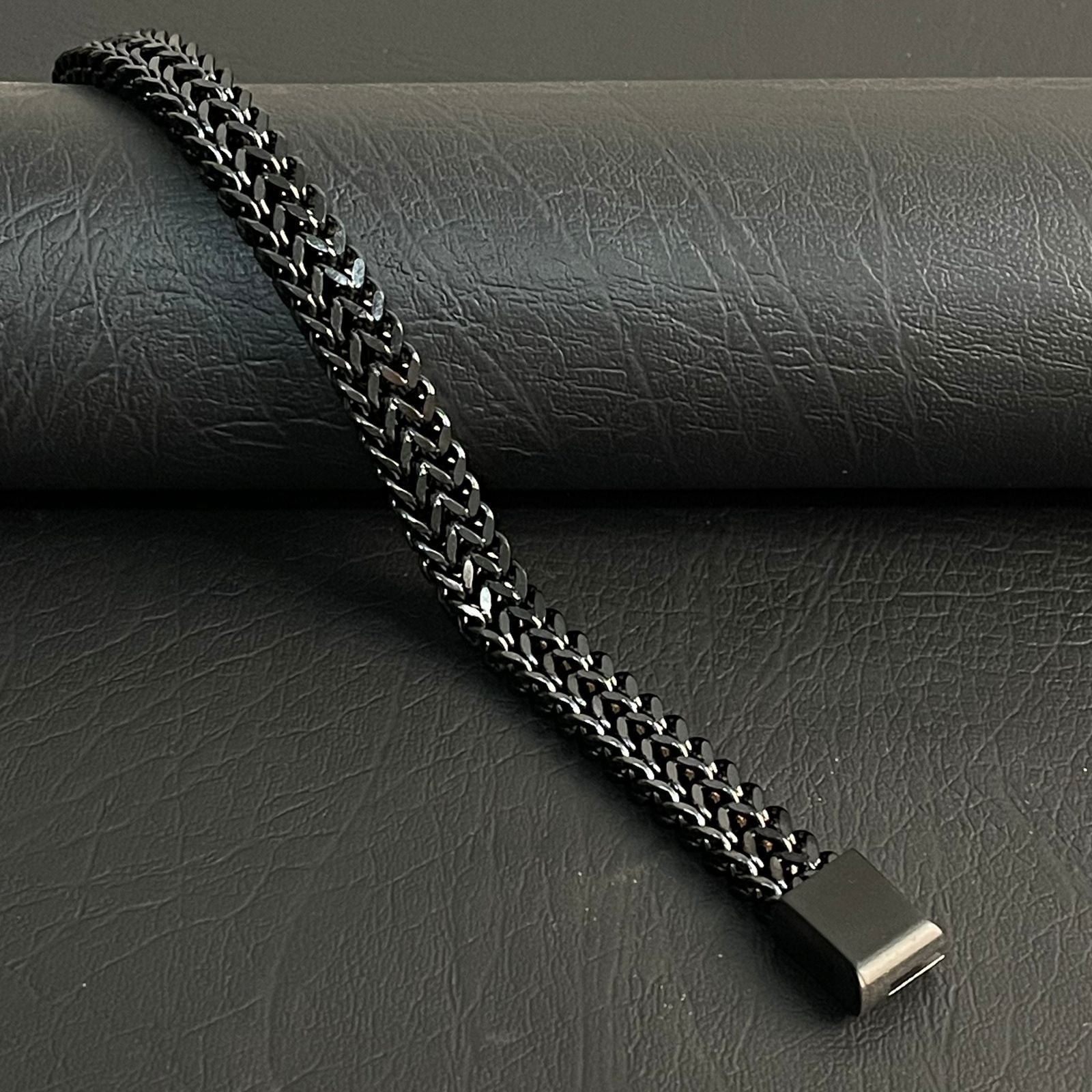 Premium Black Foxtail Chain Bracelet for Men
