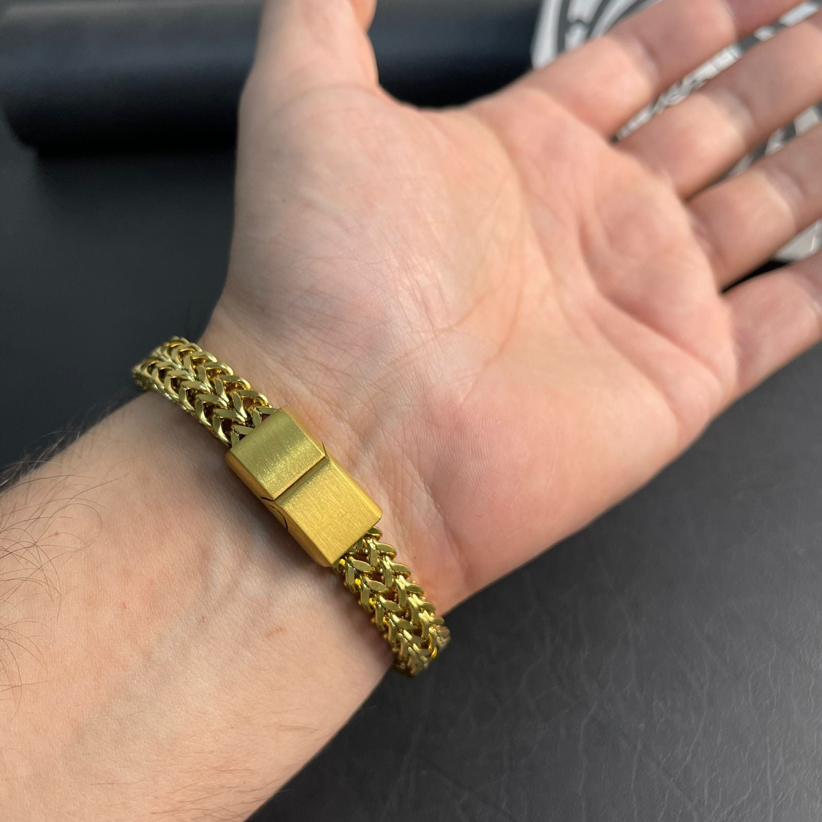 Premium Golden Foxtail Chain Bracelet for Men