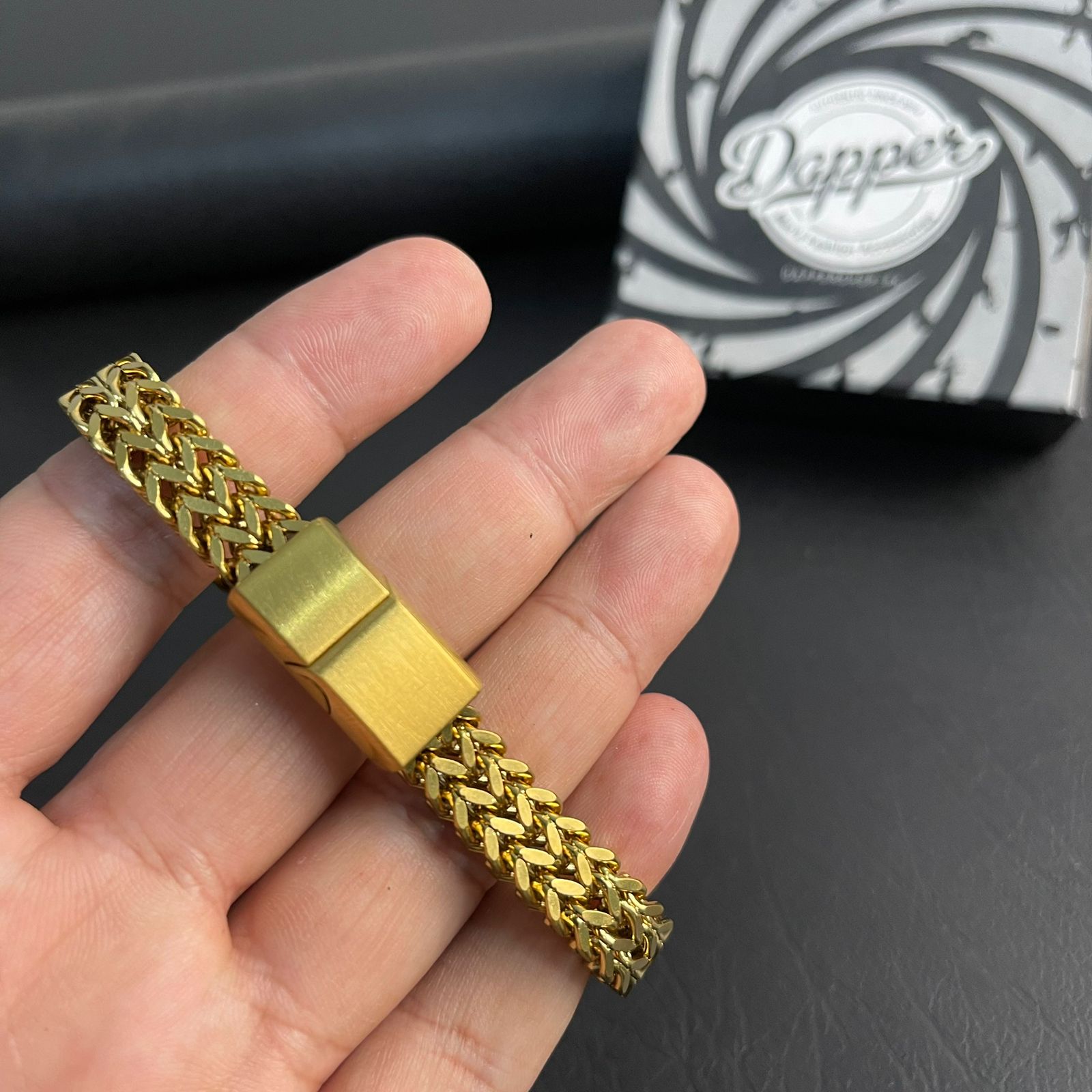 Premium Golden Foxtail Chain Bracelet for Men
