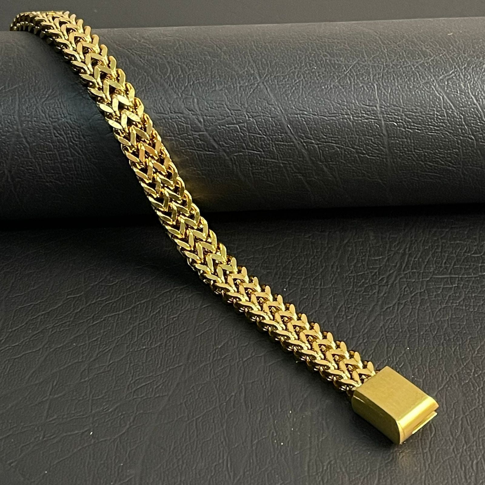 Premium Golden Foxtail Chain Bracelet for Men
