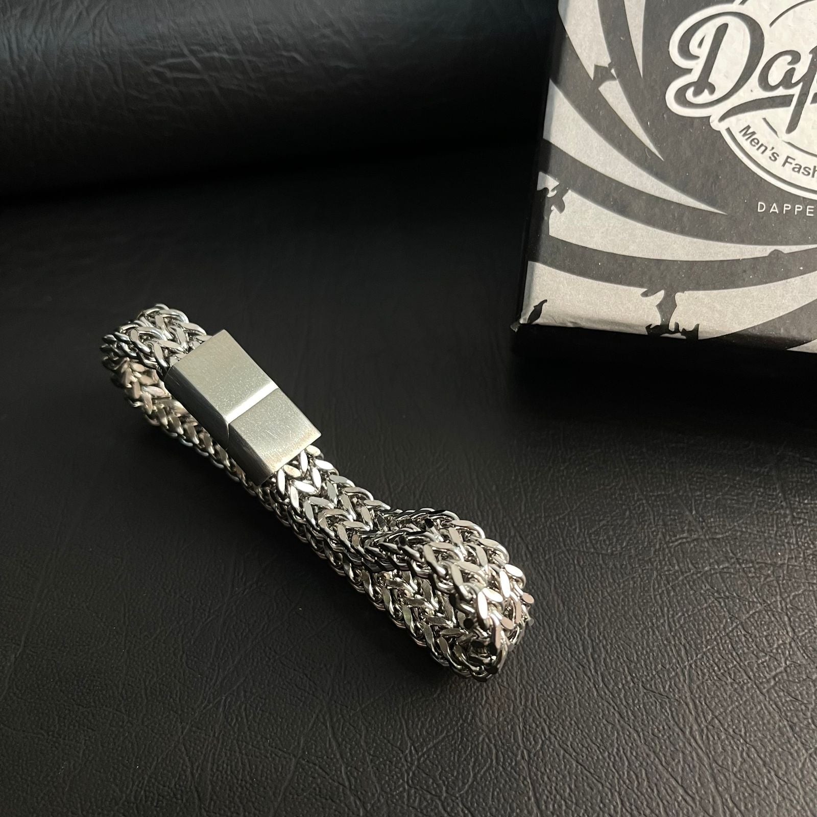 Premium Silver Foxtail Chain Bracelet for Men