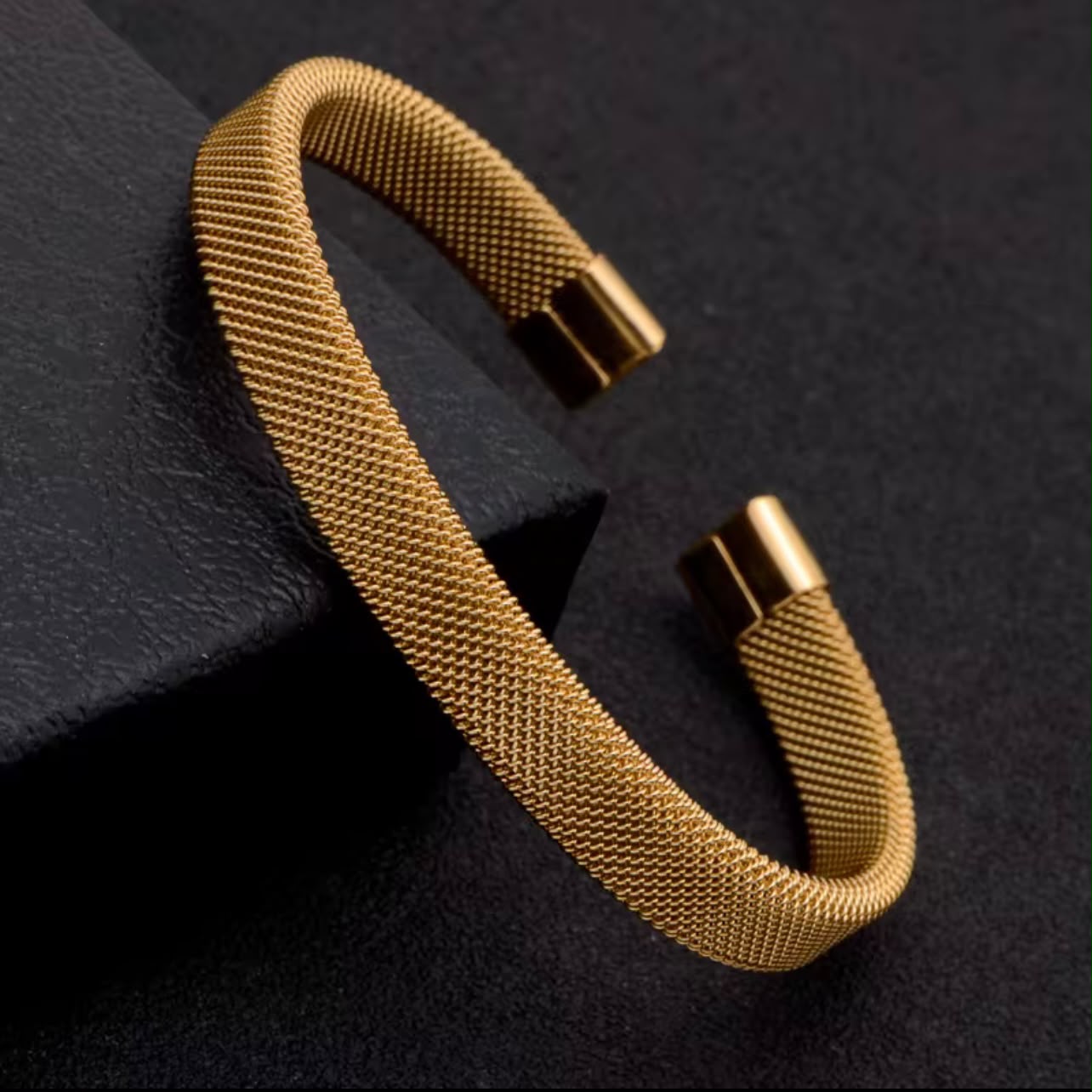 Golden Mesh Bangle Kara Bracelets for Men