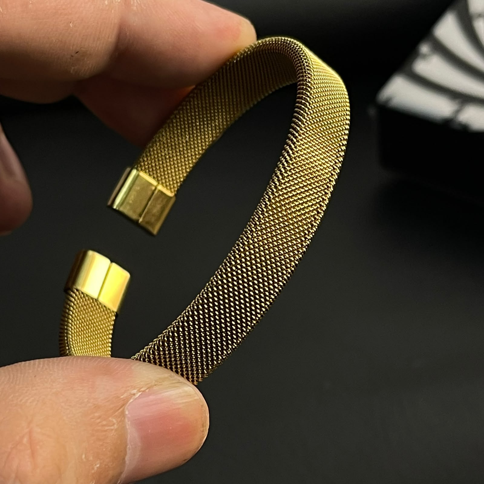 Golden Mesh Bangle Kara Bracelets for Men