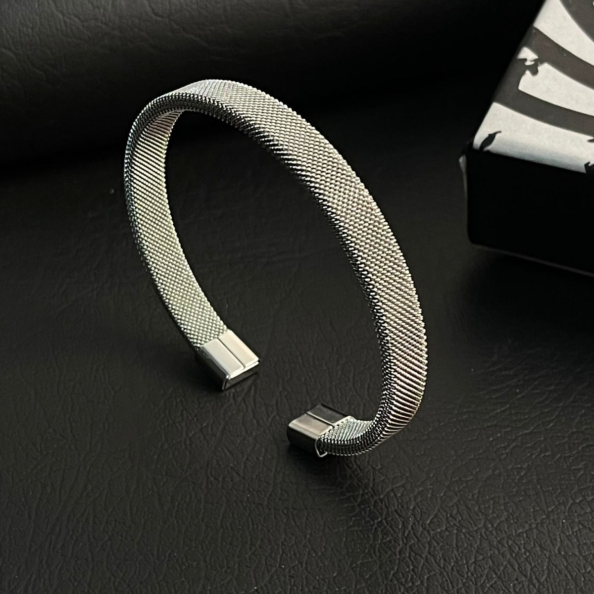 Silver Mesh Bangle Kara Bracelets for Men