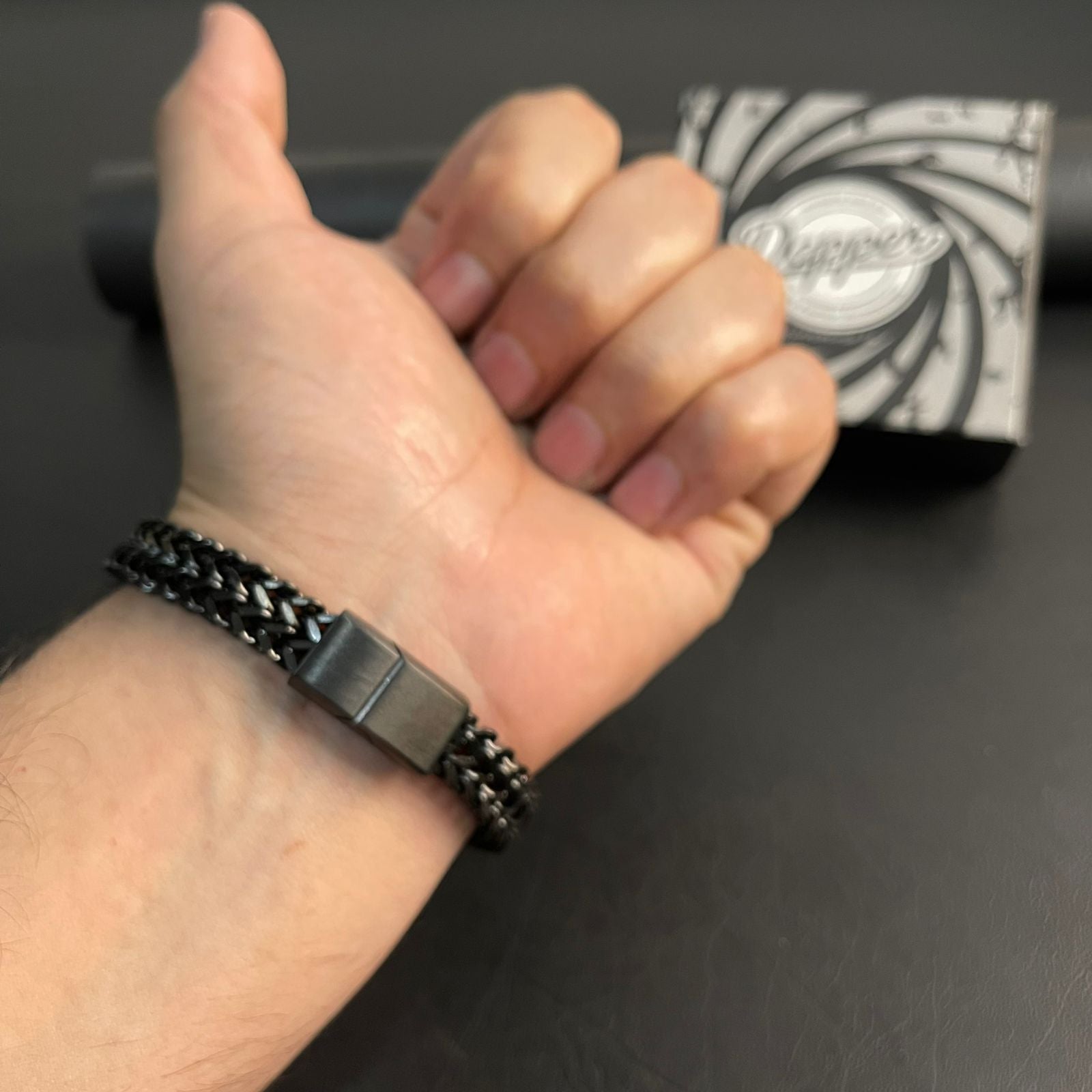 Premium Black Foxtail Chain Bracelet for Men