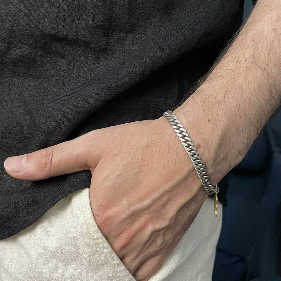 8mm Stainless Steel Diamond Cut Curb Link Chain Bracelet For Men