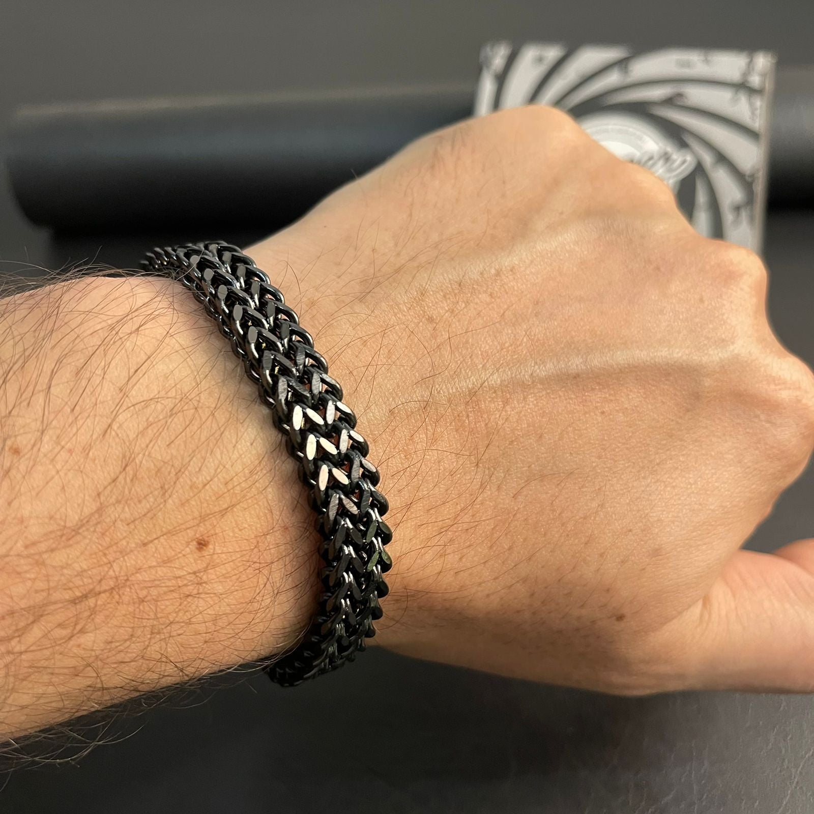 Premium Black Foxtail Chain Bracelet for Men