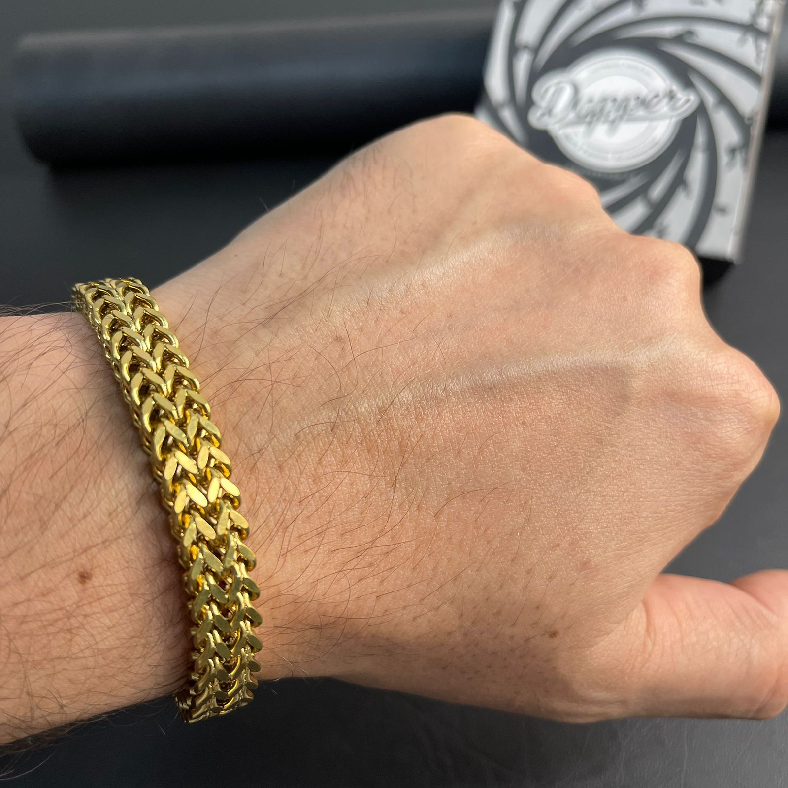 Premium Golden Foxtail Chain Bracelet for Men