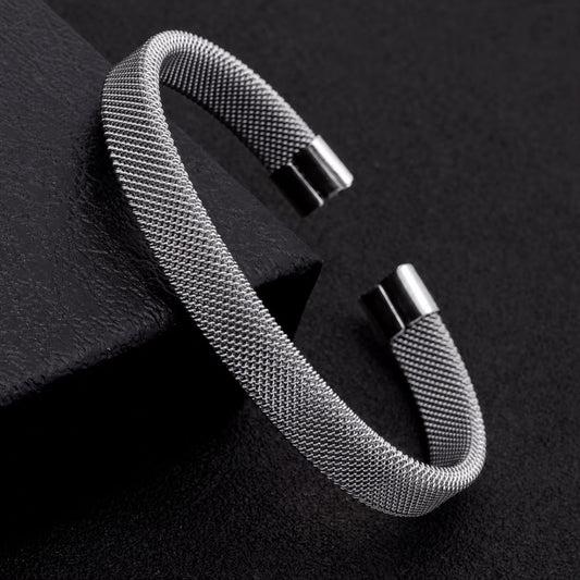 Silver Mesh Bangle Kara Bracelets for Men